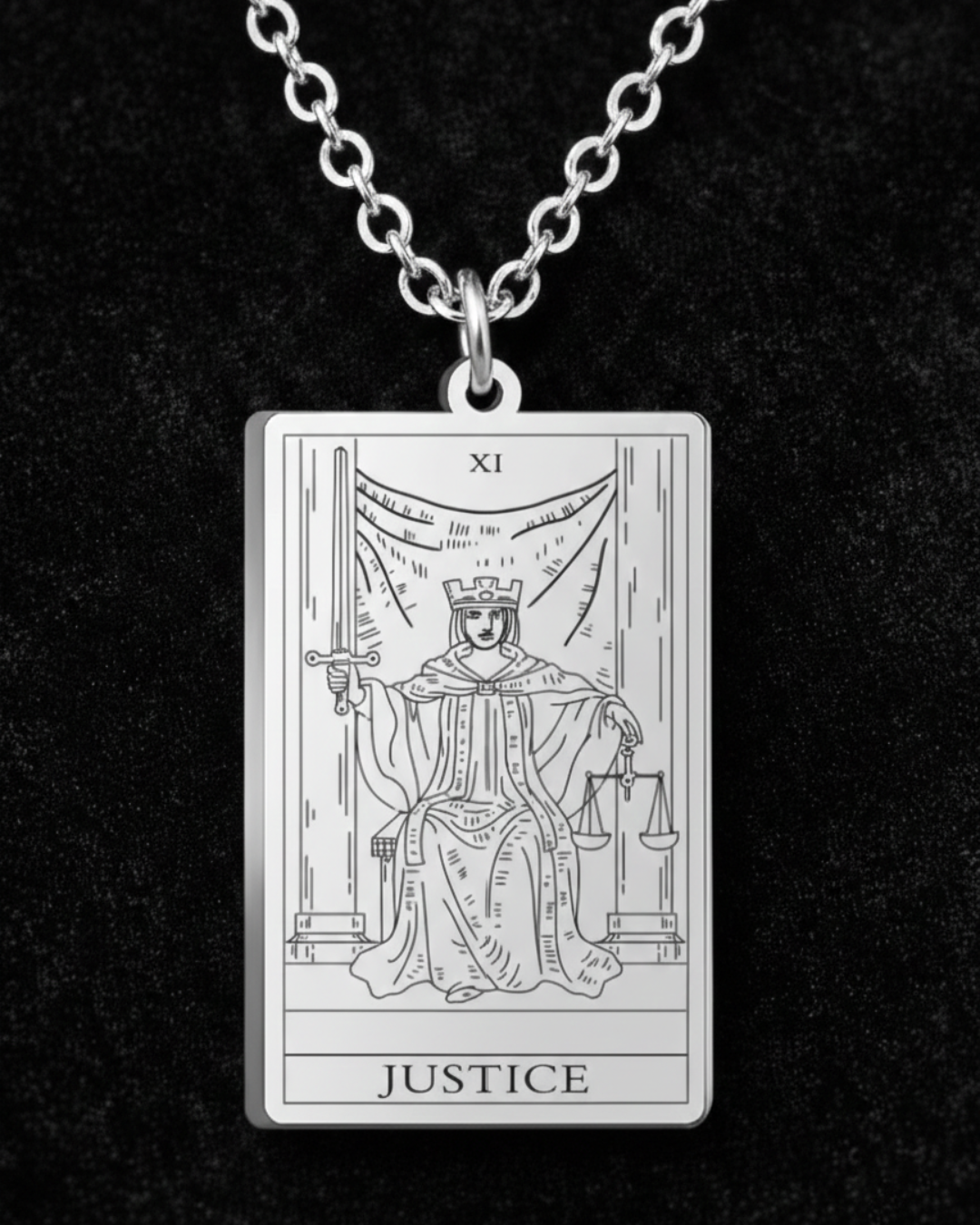 La Giustizia Tarocchi - Collana Argento