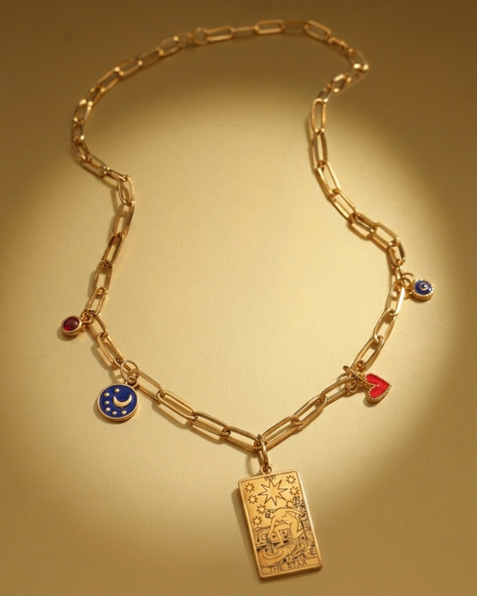 Collana Tarocchi Personalizzata con 4 Charm - Oro