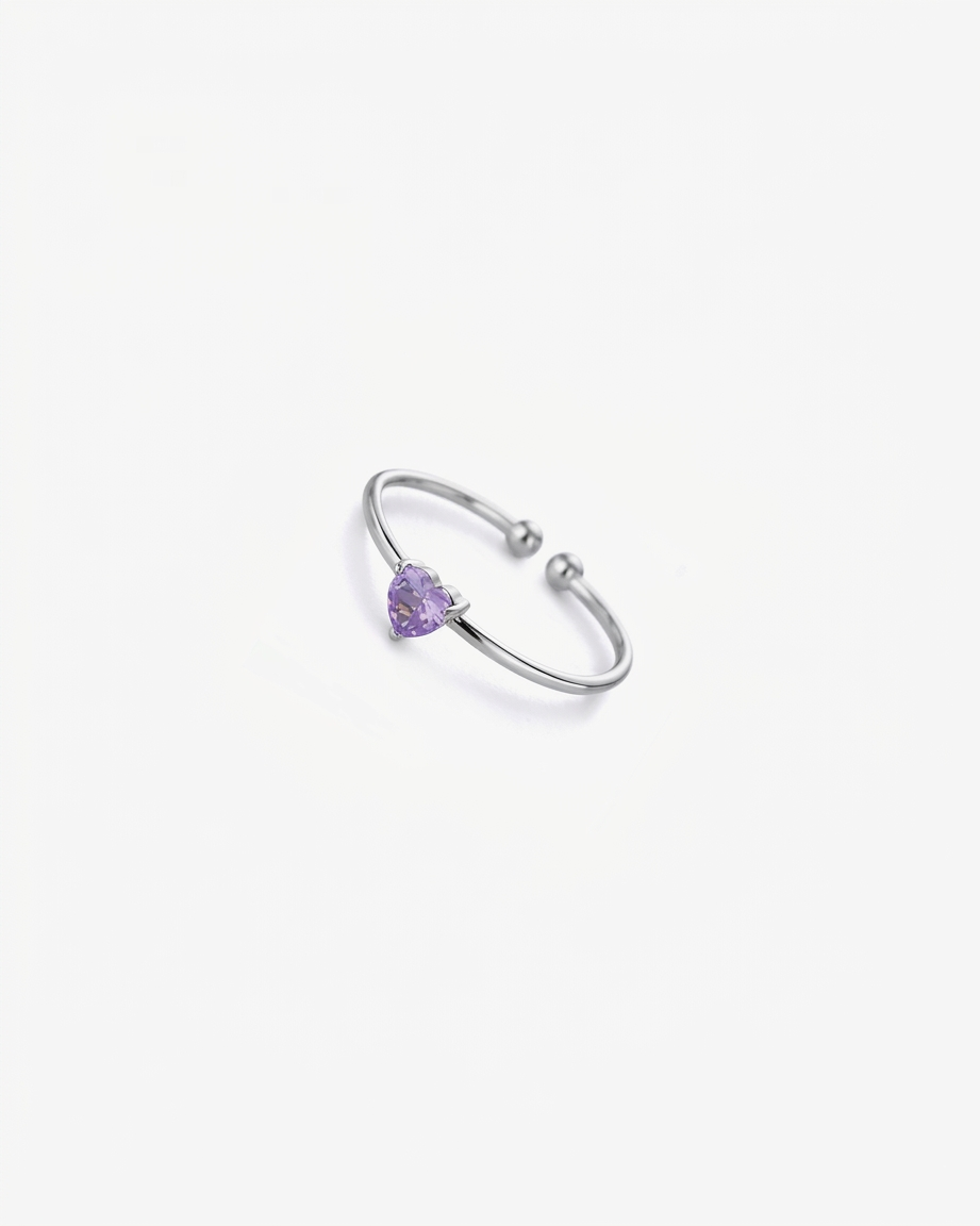 Anello Pietra Lilla - Argento