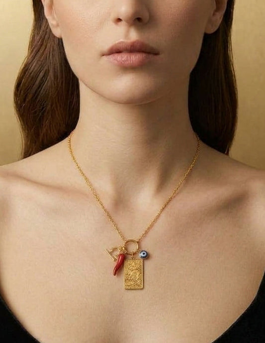 Collana Tarocchi Personalizzata con 3 Charm - Oro