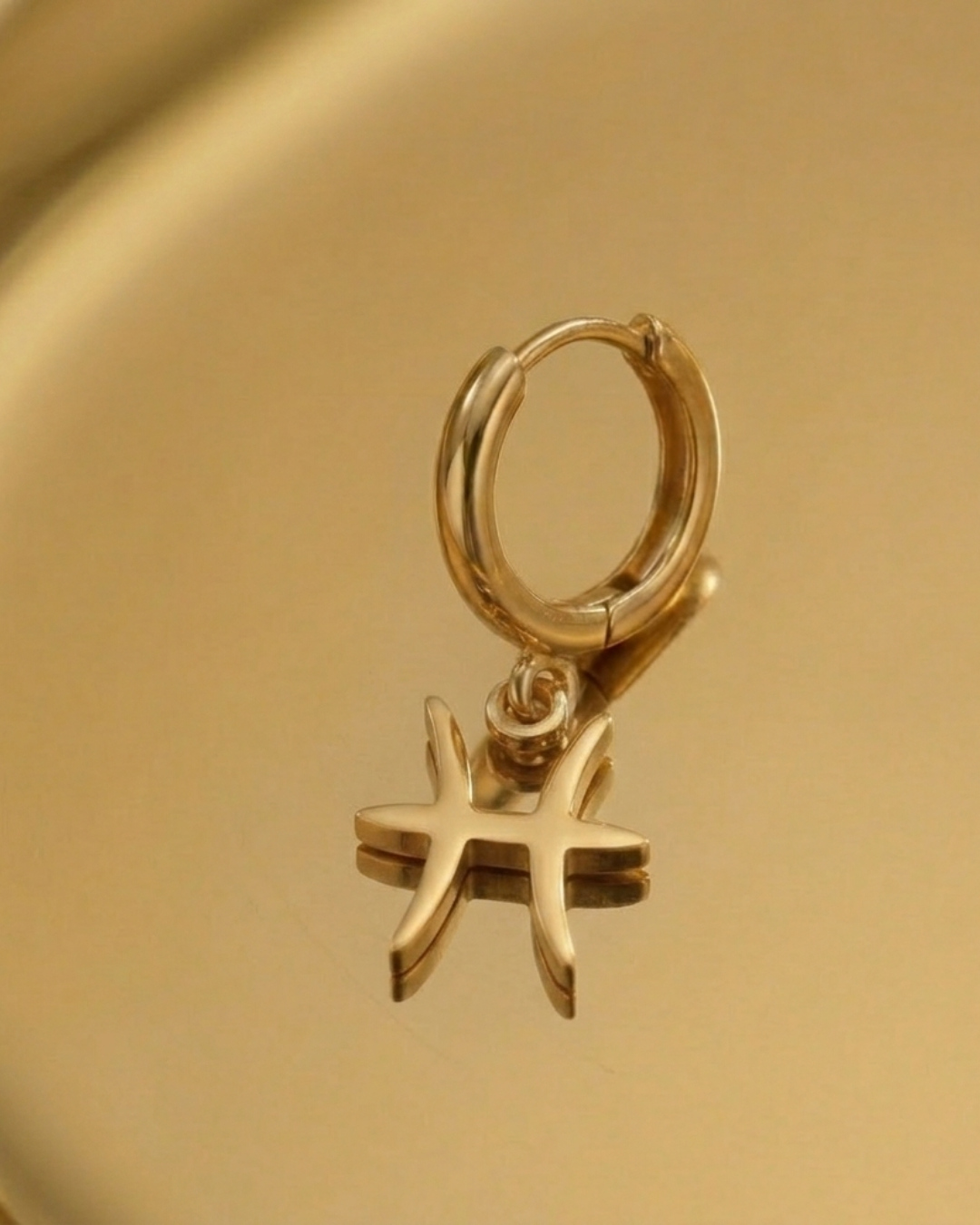 Orecchino Segno Zodiacale Pesci - Oro