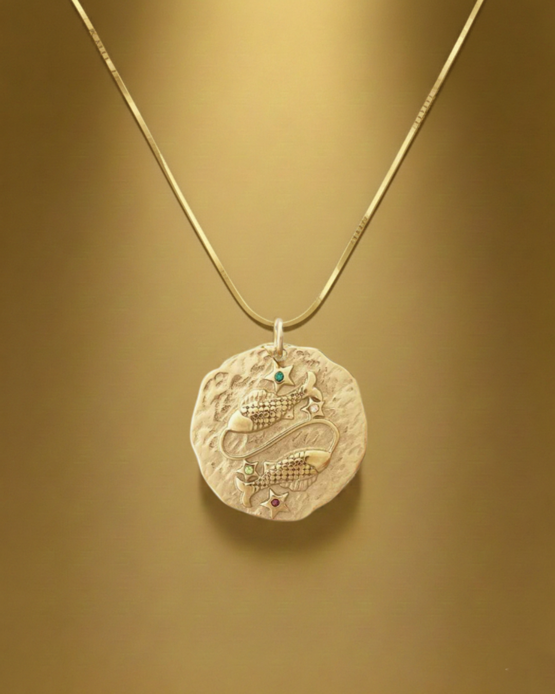 Pesci - Collana Zodiaco Oro