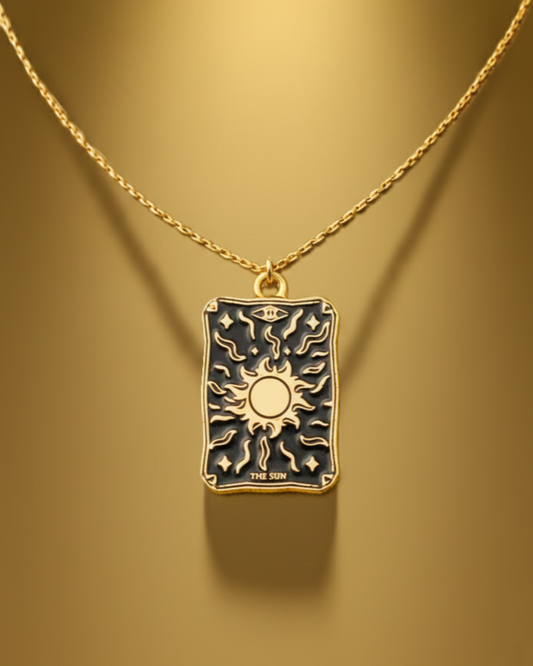 Il Sole Tarocchi - Collana Smaltata Nera
