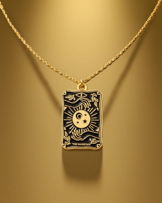 Il Mago Tarocchi - Collana Smaltata Nera