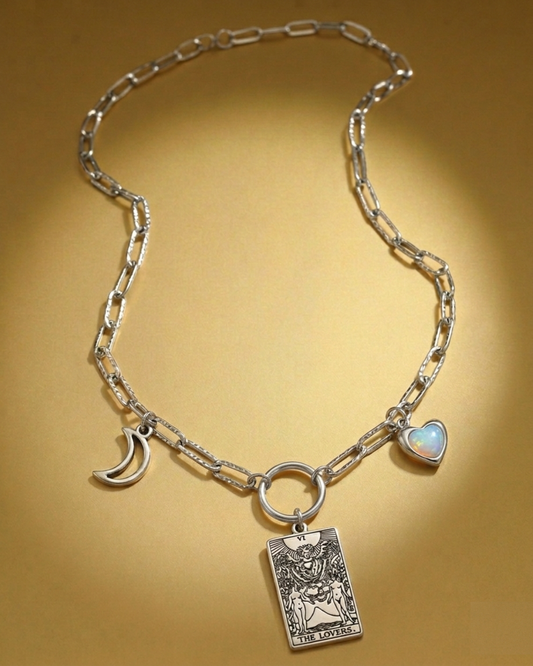 Collana Tarocchi Personalizzata con 3 Charm - Argento