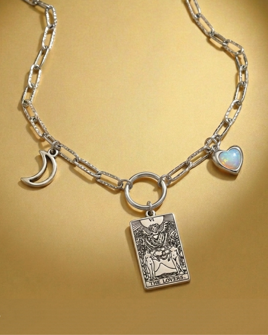 Collana Tarocchi Personalizzata con 3 Charm - Argento