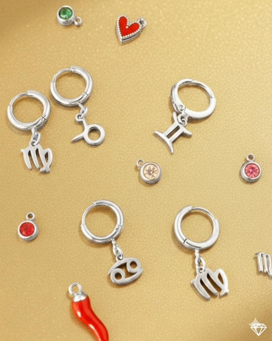 Orecchino Segno Zodiacale Vergine - Argento
