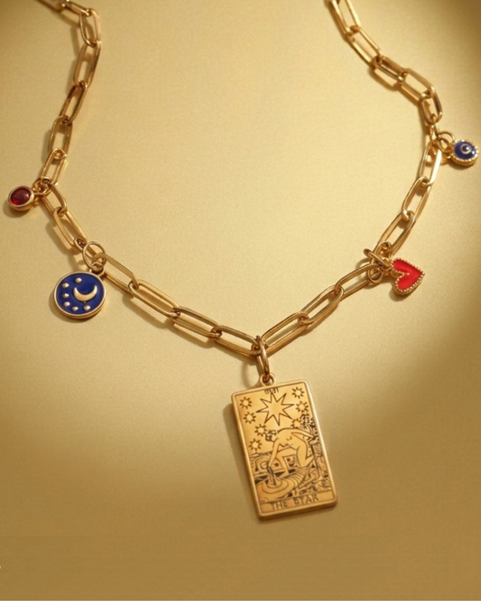 Collana Tarocchi Personalizzata con 4 Charm - Oro