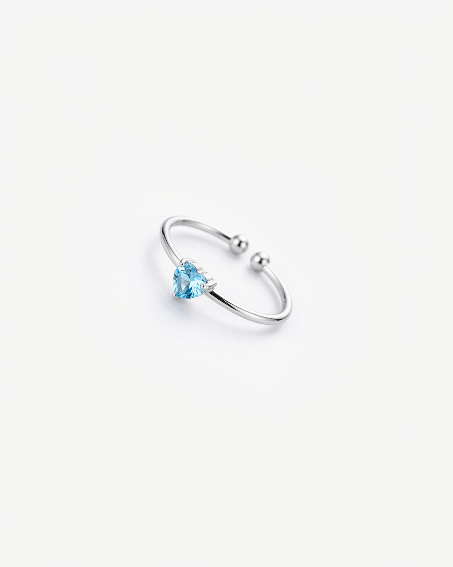 Anello Pietra Celeste Chiaro - Argento