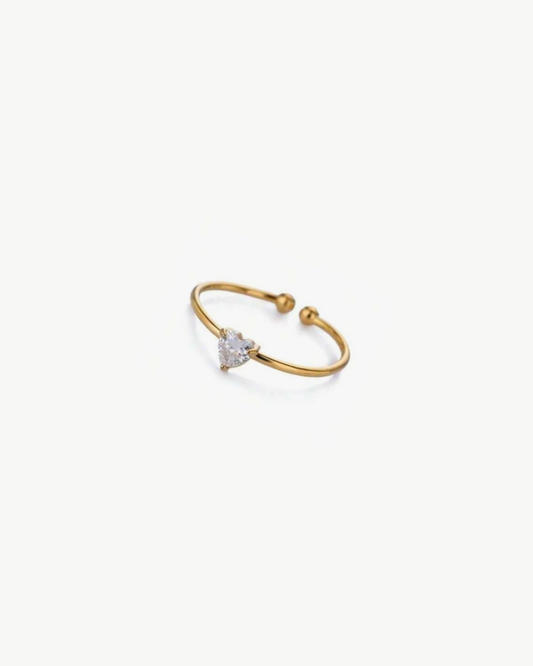 Anello Pietra Bianco - Oro