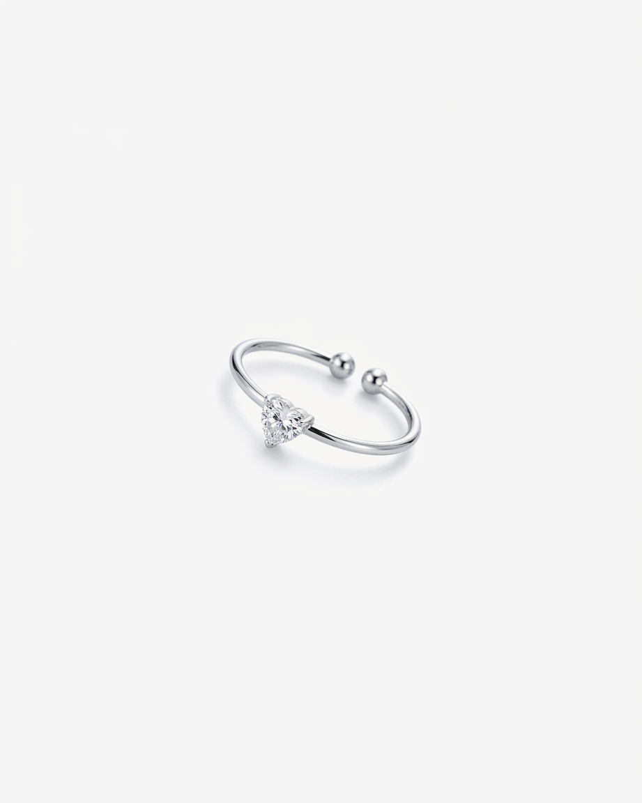 Anello Pietra Bianco - Argento
