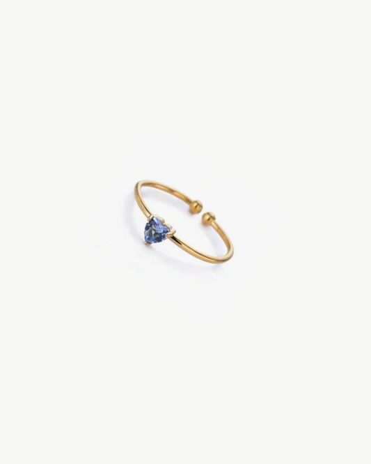 Anello Pietra Blu - Oro