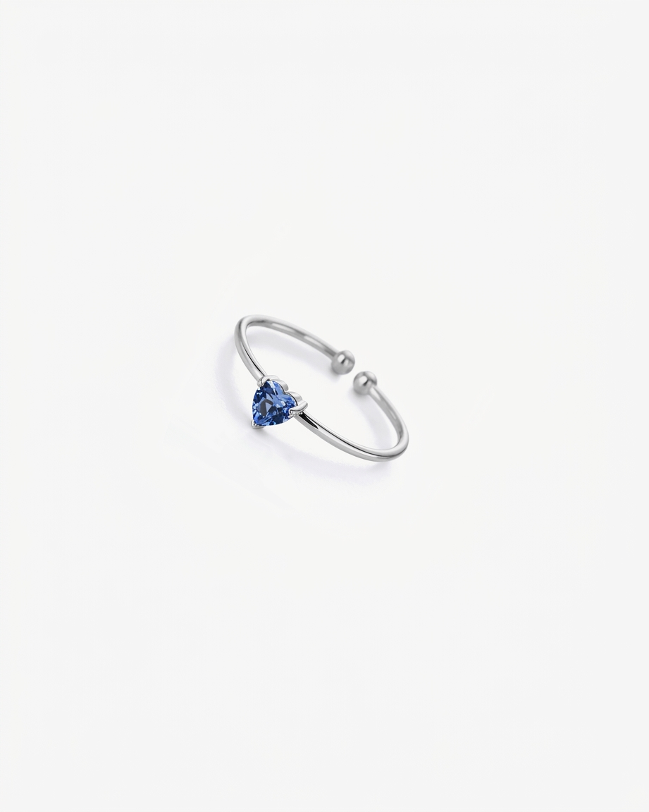 Anello Pietra Blu - Argento
