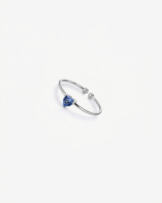 Anello Pietra Blu - Argento