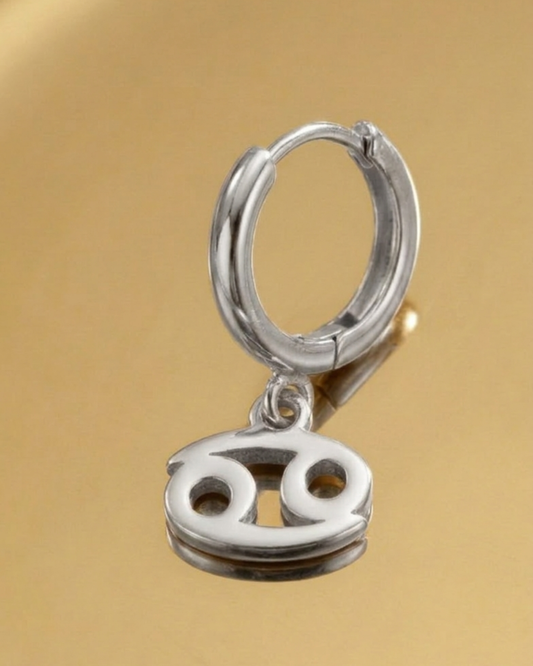 Orecchino Segno Zodiacale Cancro - Argento