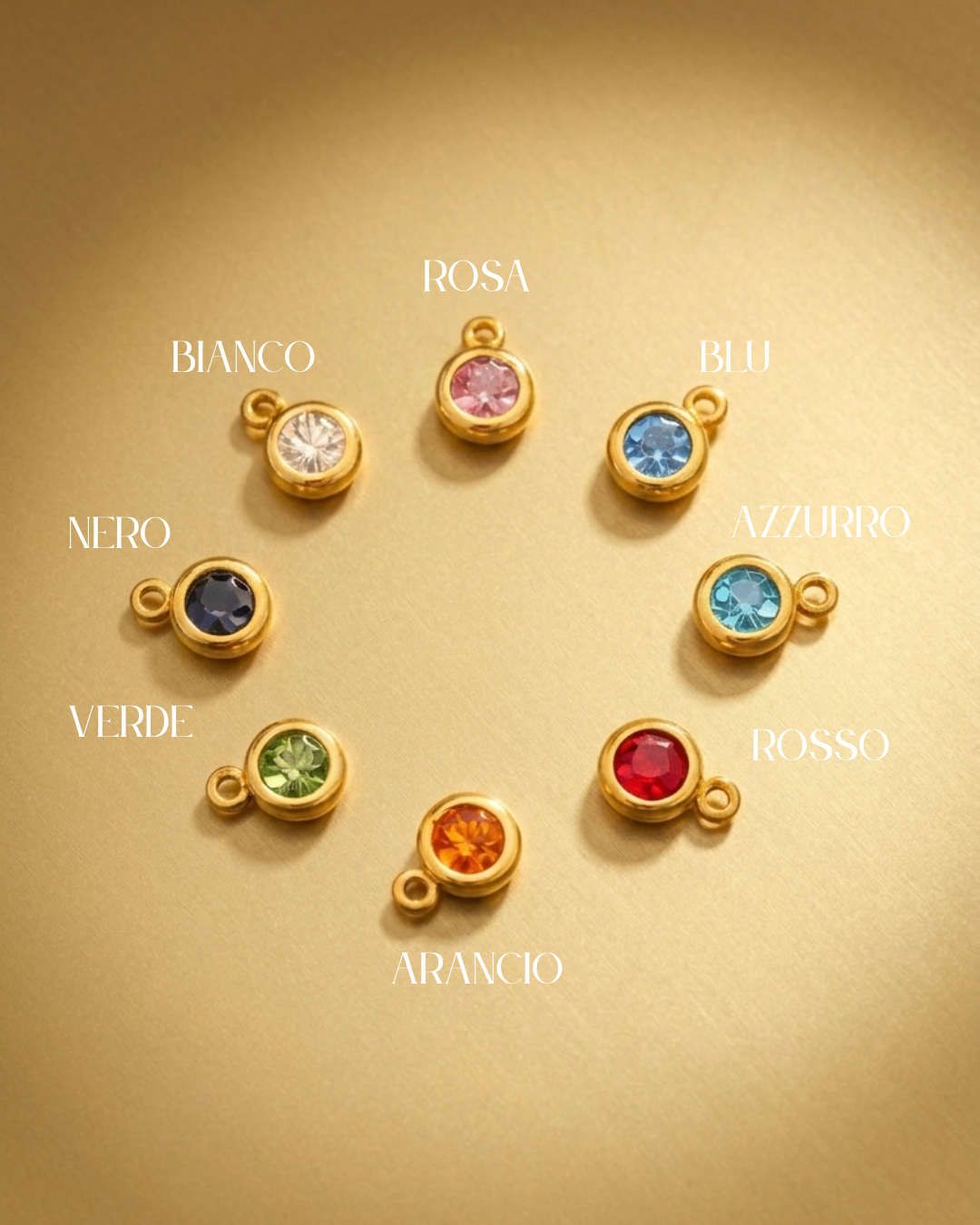 Collana Tarocchi Personalizzata con 4 Charm - Oro