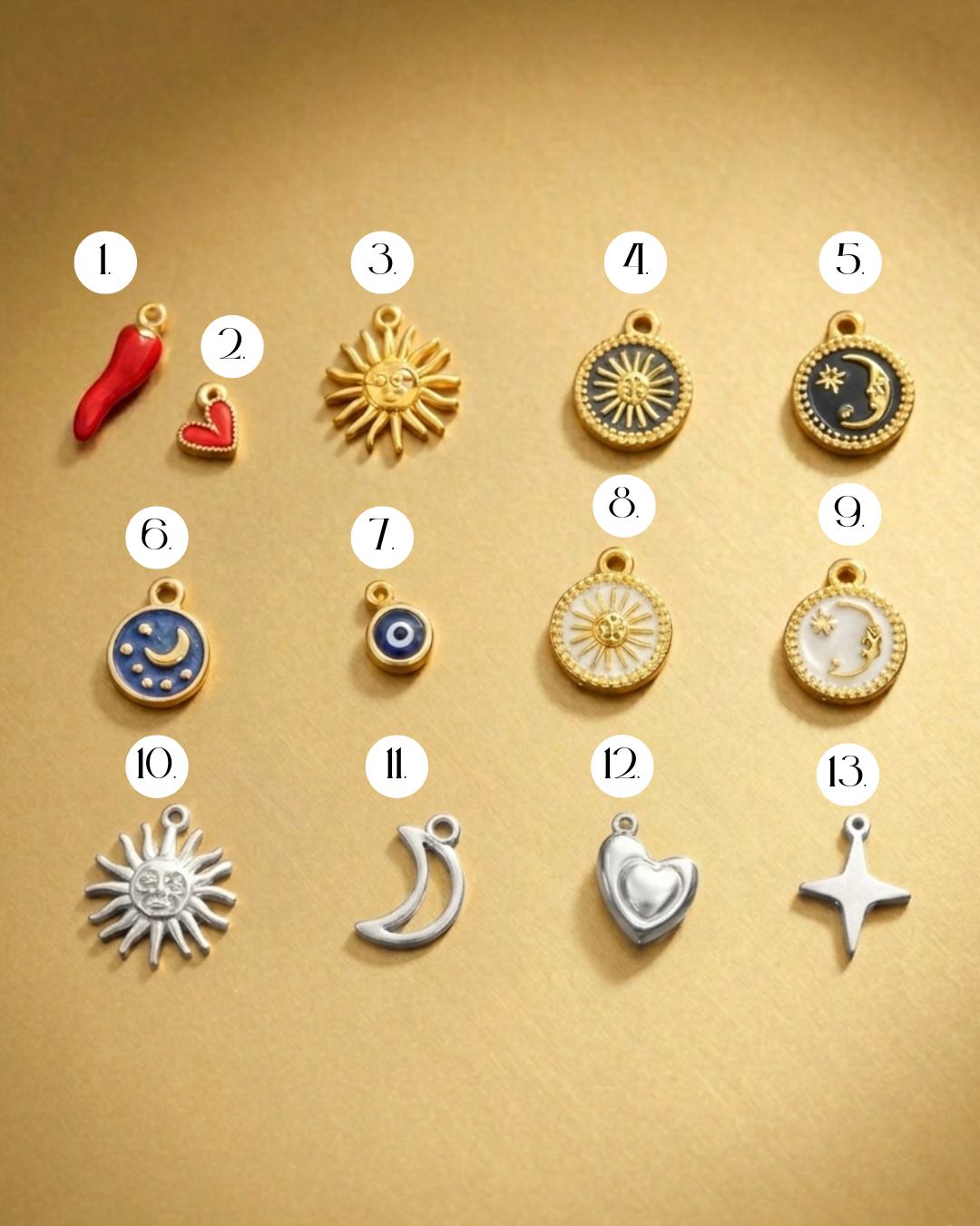 Collana Tarocchi Personalizzata con 3 Charm - Argento