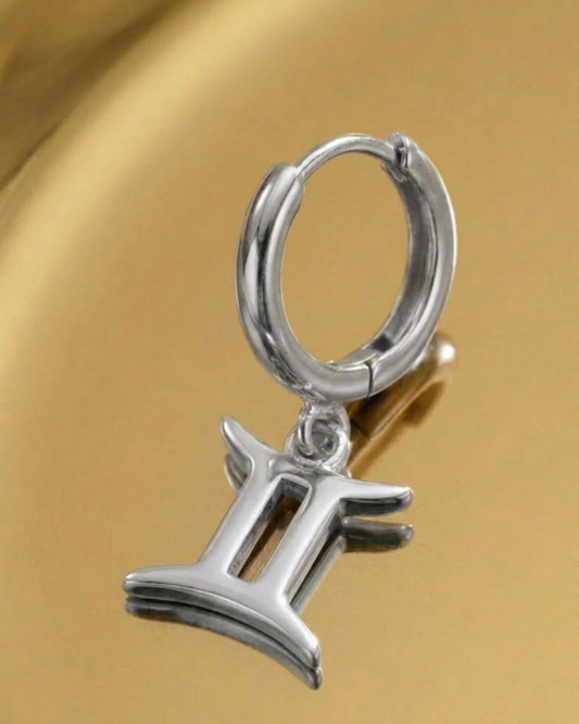 Orecchino Segno Zodiacale Gemelli - Argento