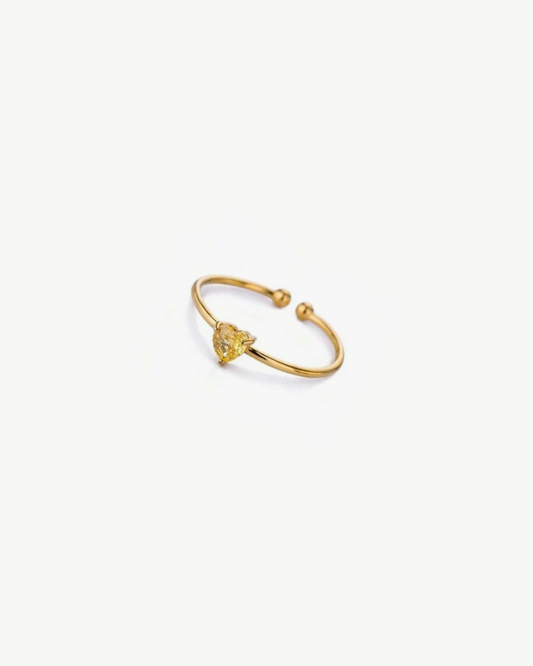Anello Pietra Giallo - Oro