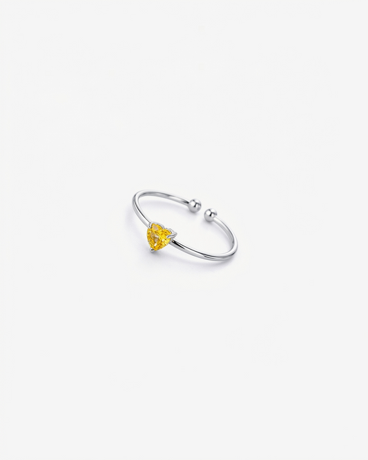 Anello Pietra Giallo - Argento