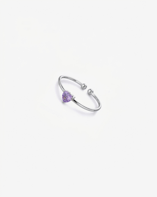 Anello Pietra Lilla - Argento