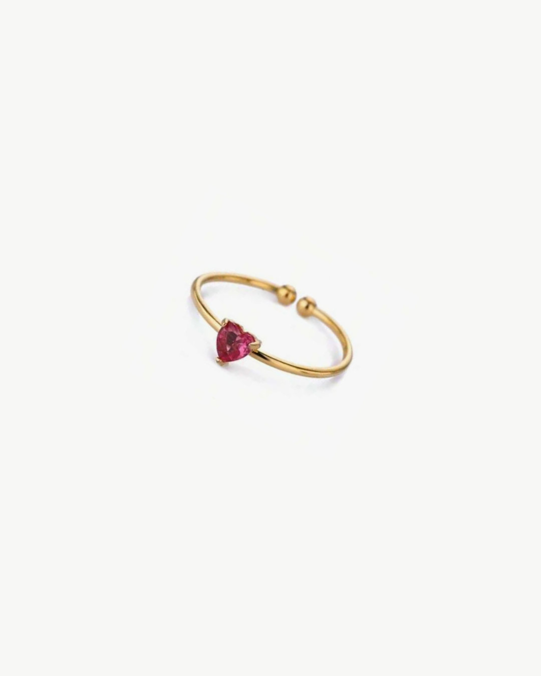 Anello Pietra Rosa - Oro