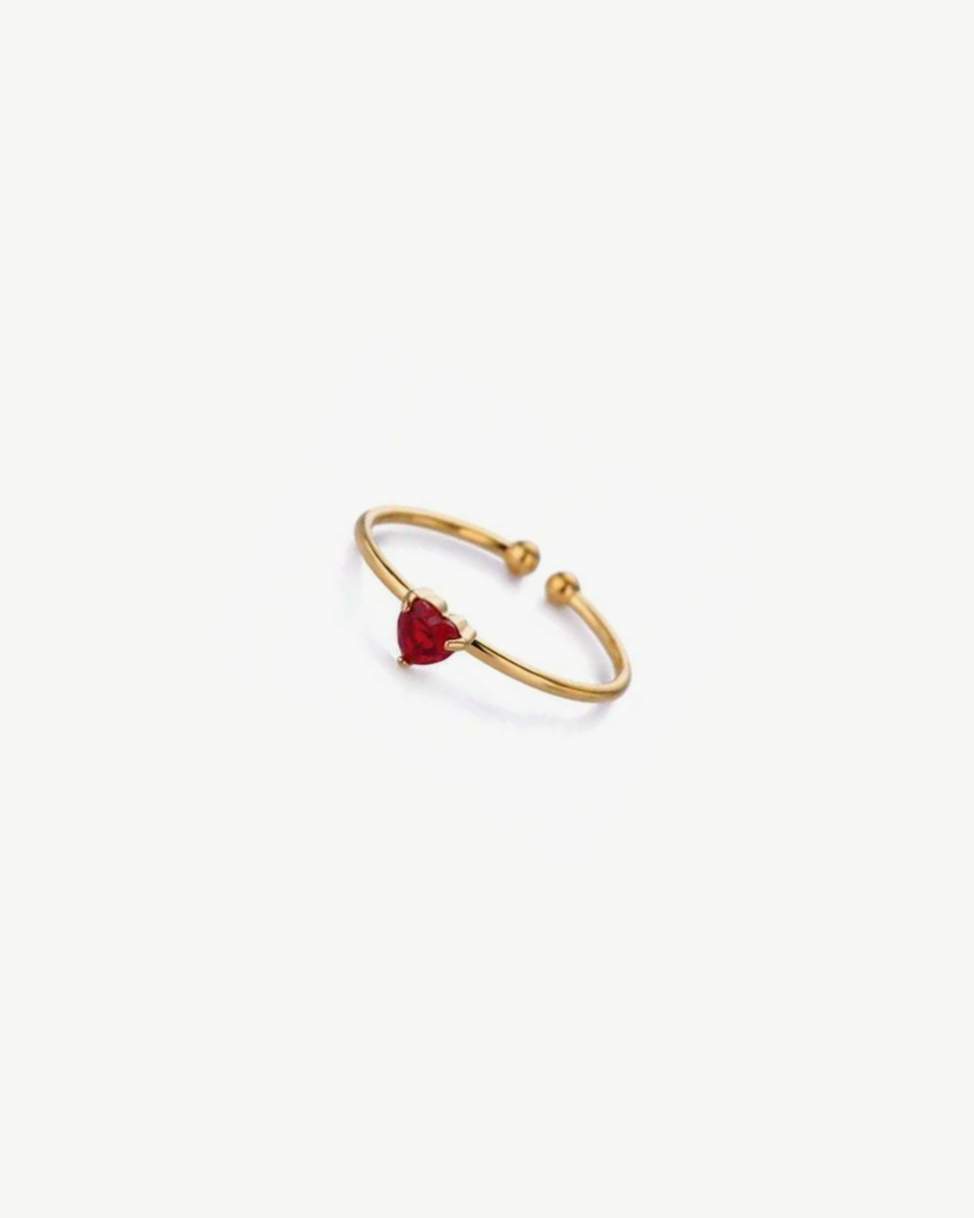 Anello Pietra Rosso - Oro