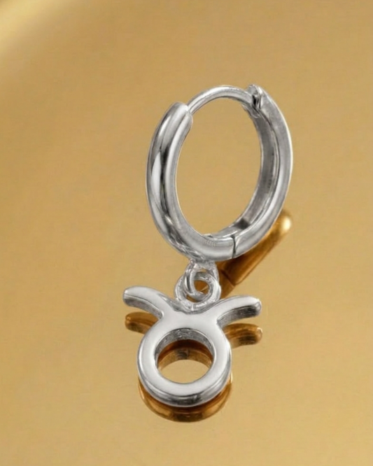 Orecchino Segno Zodiacale Toro - Argento