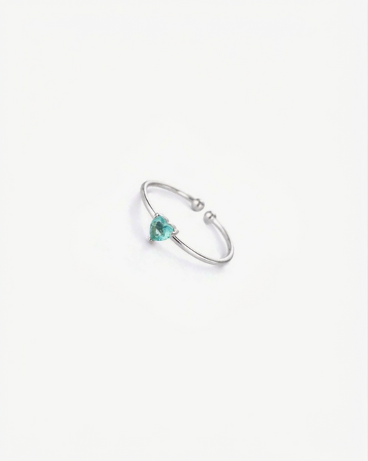 Anello Pietra Verde Turchese - Argento