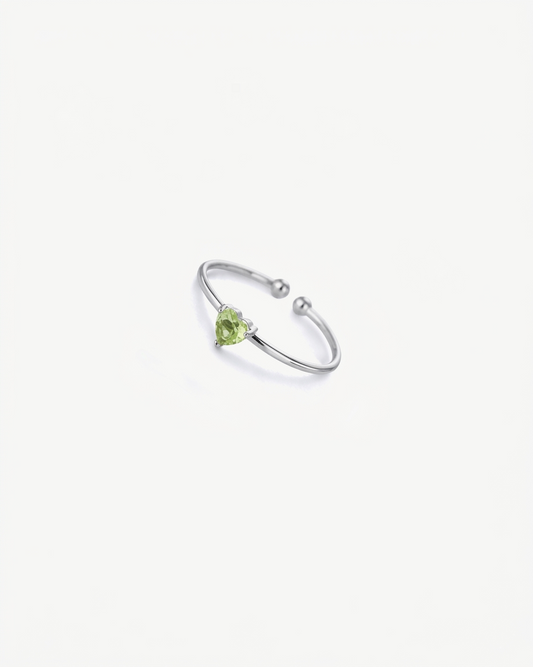 Anello Pietra Verde Chiaro - Argento